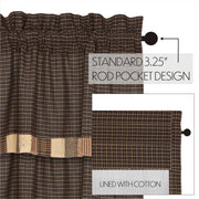 Kettle Grove Short Panel with Attached Valance Block Border Set of 2 63x36