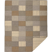 Sawyer Mill Charcoal Block Quilted Throw 50x60