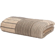 Sawyer Mill Charcoal Block Quilted Throw 50x60