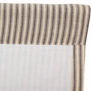 Sawyer Mill Charcoal Chambray Solid Short Panel with Attached Patchwork Valance Set of 2 63x36