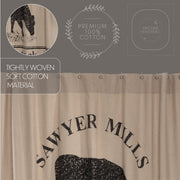 Sawyer Mill Charcoal Cow Shower Curtain 72x72