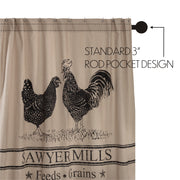 Sawyer Mill Charcoal Poultry Shower Curtain 72x72