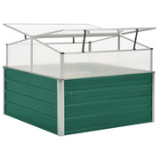 vidaXL Greenhouse Green 39.4"x39.4"x30.3" Galvanized Steel