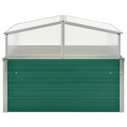 vidaXL Greenhouse Green 39.4"x39.4"x30.3" Galvanized Steel