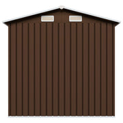 vidaXL Garden Storage Shed Brown 80.3"x52"x73.2" Steel