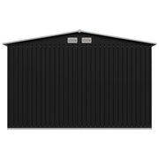 vidaXL Garden Storage Shed Anthracite Steel 101.2"x80.7"x70.1"