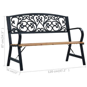 vidaXL Patio Bench 47.2" Wood