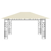 vidaXL Gazebo with Mosquito Net 13.1'x9.8'x9' Cream 0.6 oz/ft