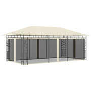 vidaXL Gazebo with Mosquito Net 19.7'x9.8'x9' Cream