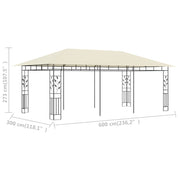 vidaXL Gazebo with Mosquito Net 19.7'x9.8'x9' Cream