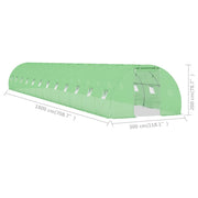 vidaXL Greenhouse 581.3 ft 59.1'x9.8'x6.6'