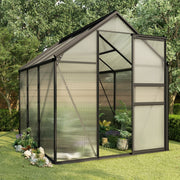 vidaXL Greenhouse Anthracite Aluminum 38.9 ft