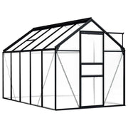 vidaXL Greenhouse Anthracite Aluminum 63.4 ft