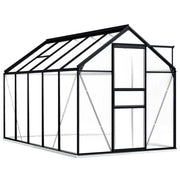 vidaXL Greenhouse with Base Frame Anthracite Aluminum 63.4 ft