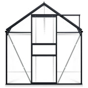 vidaXL Greenhouse with Base Frame Anthracite Aluminum 63.4 ft