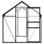 vidaXL Greenhouse with Base Frame Anthracite Aluminum 63.4 ft