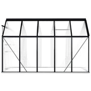 vidaXL Greenhouse with Base Frame Anthracite Aluminum 63.4 ft