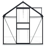 vidaXL Greenhouse with Base Frame Anthracite Aluminum 75.7 ft