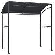 vidaXL BBQ Gazebo 84.6"x59.1"x86.6" Anthracite Steel