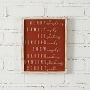 Christmas Words Wall Plaque