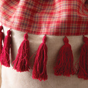 Plaid and Tassels Toy Sack