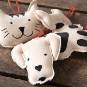 Pet Shapes Fabric Ornaments