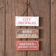 City Sidewalks Busy Sidewalks Hanging Sign