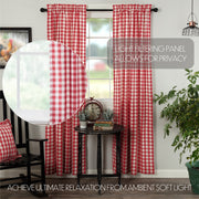 Annie Buffalo Red Check Panel Set of 2 84x40