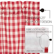 Annie Buffalo Red Check Panel Set of 2 84x40