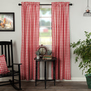 Annie Buffalo Red Check Panel Set of 2 84x40