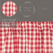 Annie Buffalo Red Check Prairie Short Panel Set of 2 63x36x18