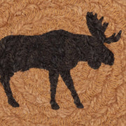 Cumberland Stenciled Moose Jute Coaster Set of 6