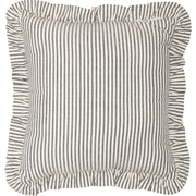 Hatteras Seersucker Blue Ticking Stripe Fabric Pillow 12x12