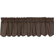 Kettle Grove Plaid Valance Scalloped 16x60