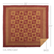 Ninepatch Star California King Quilt 130Wx115L