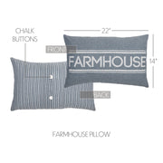 Sawyer Mill Blue Farmhouse Pillow 14x22