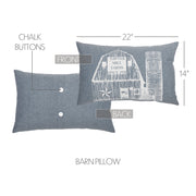 Sawyer Mill Blue Barn Pillow 14x22