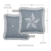 Sawyer Mill Blue Barn Star Pillow 18x18