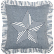 Sawyer Mill Blue Barn Star Pillow 18x18