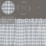 Sawyer Mill Blue Plaid Prairie Swag Set of 2 36x36x18