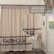 Sawyer Mill Charcoal Farmhouse Shower Curtain 72x72