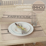 Sawyer Mill Charcoal Farmhouse Placemat Set of 6 12x18
