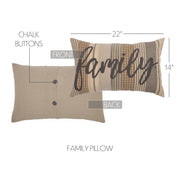 Sawyer Mill Charcoal Family Pillow 14x22