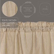 Sawyer Mill Charcoal Ticking Stripe Short Panel Set of 2 63x36