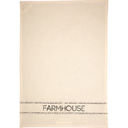 Sawyer Mill Charcoal Farmhouse Muslin Unbleached Natural Tea Towel 19x28