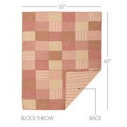 Sawyer Mill Red Block Quilted Throw 50x60
