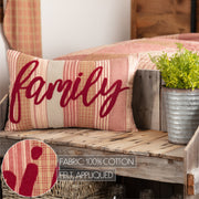Sawyer Mill Red Family Pillow 14x22