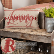 Sawyer Mill Red Farmhouse Living Pillow 14x22
