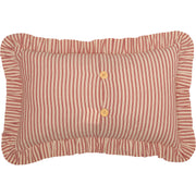 Sawyer Mill Red Ticking Stripe Fabric Pillow 14x22