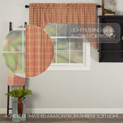 Sawyer Mill Red Plaid Swag Set of 2 36x36x16